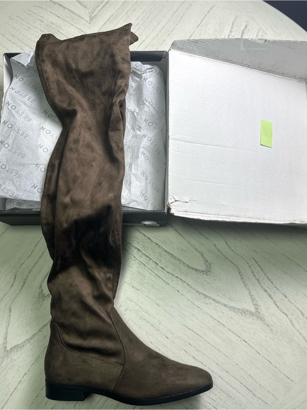 Boston Over-the-Knee Brown Suede Boots - Size 8.5